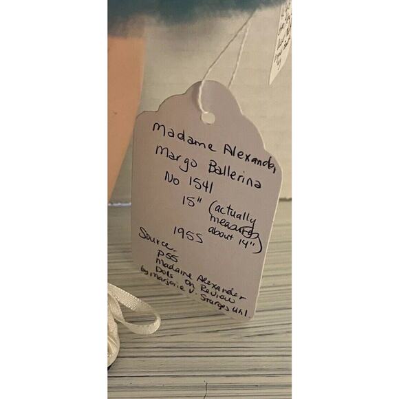 1955 Madame Alexander 14” Composition Doll “Margo Ballerina” #1541 Vintage RARE - Picture 8 of 8